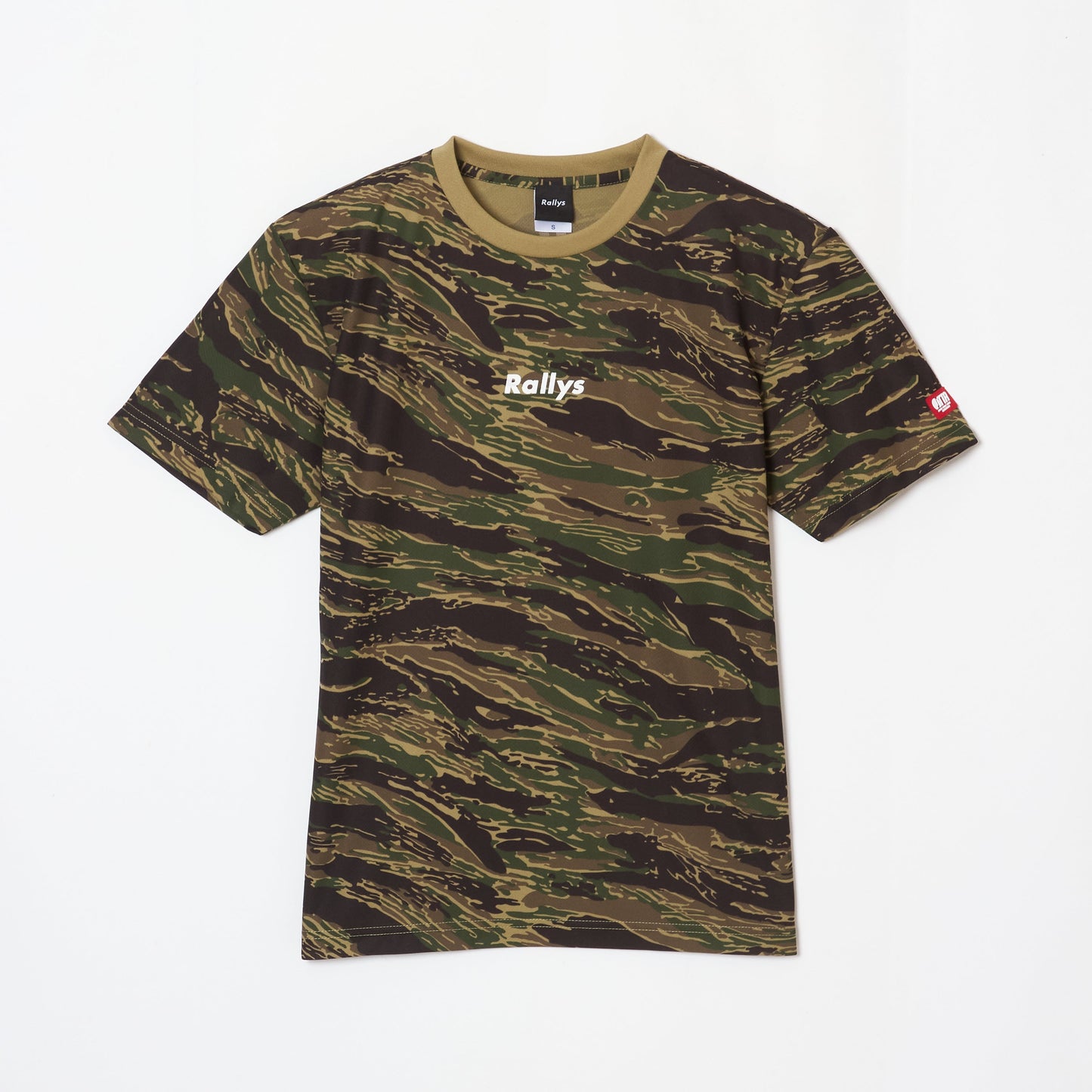 【在庫限り】Rallys Tシャツ(迷彩グリーン・ロゴ小)|公式戦でも使える卓球Tシャツ