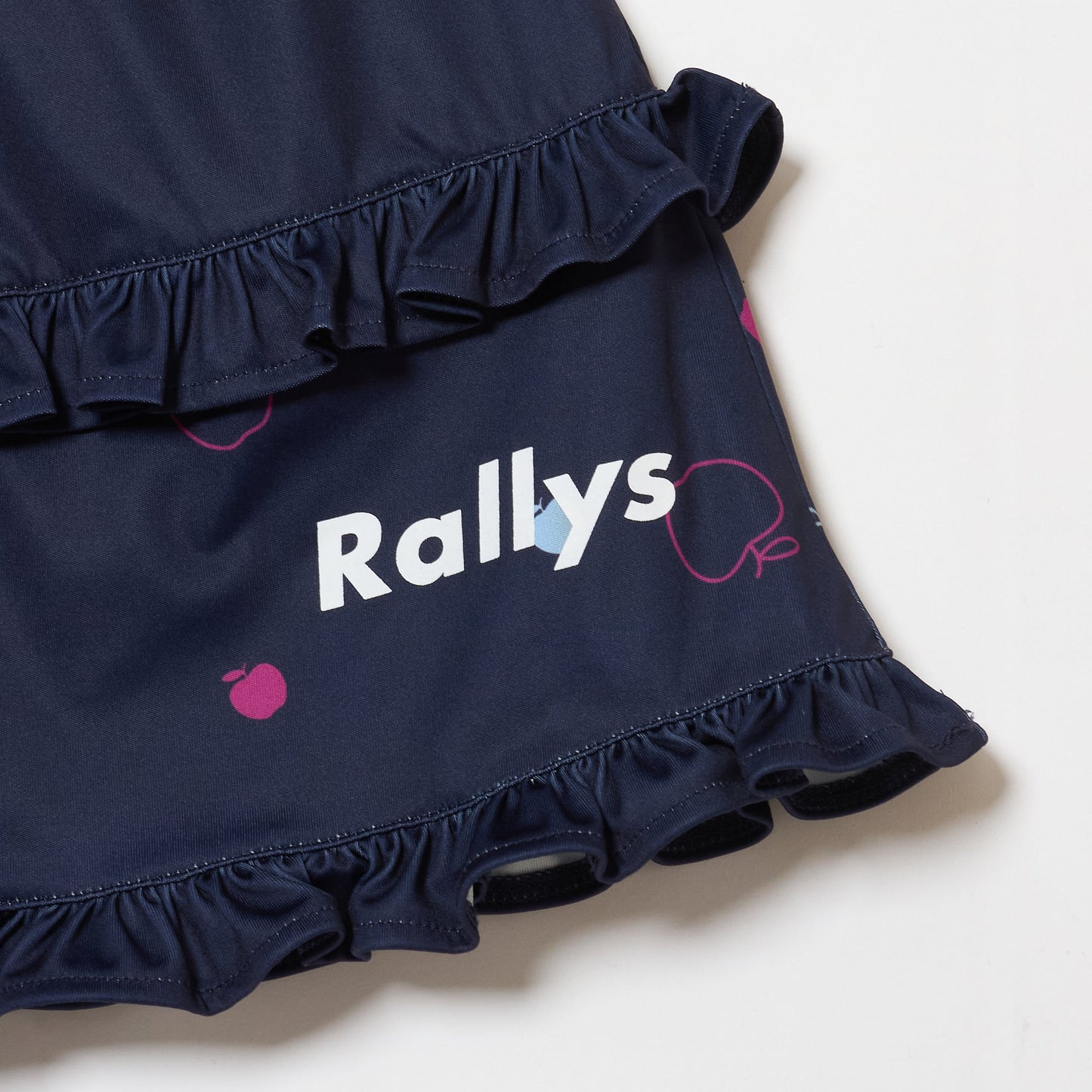 Rallysツールフウェア(ネイビー)|フリルスコート|公式戦で使える卓球ウェア|小林りんごデザイン監修