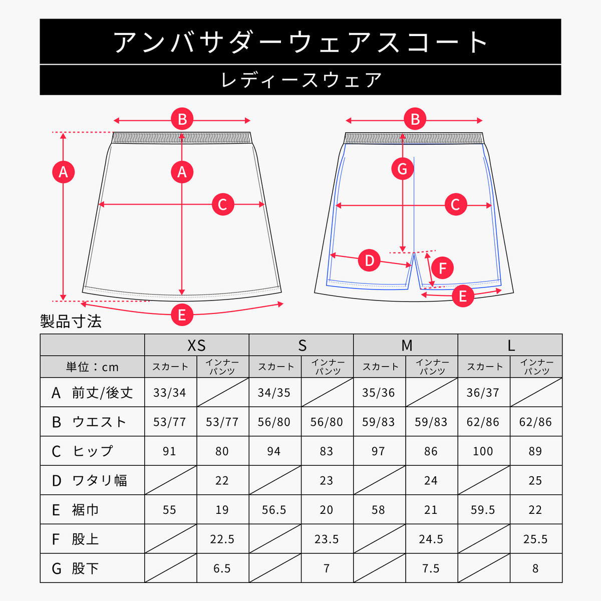 Rallysパピチェウェア|スコート