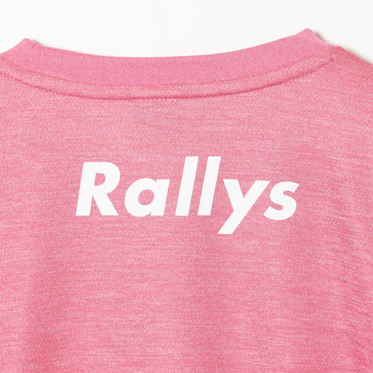 Rallys Tシャツ(ヘザーピンク・ロゴ大)|公式戦でも使える卓球Tシャツ