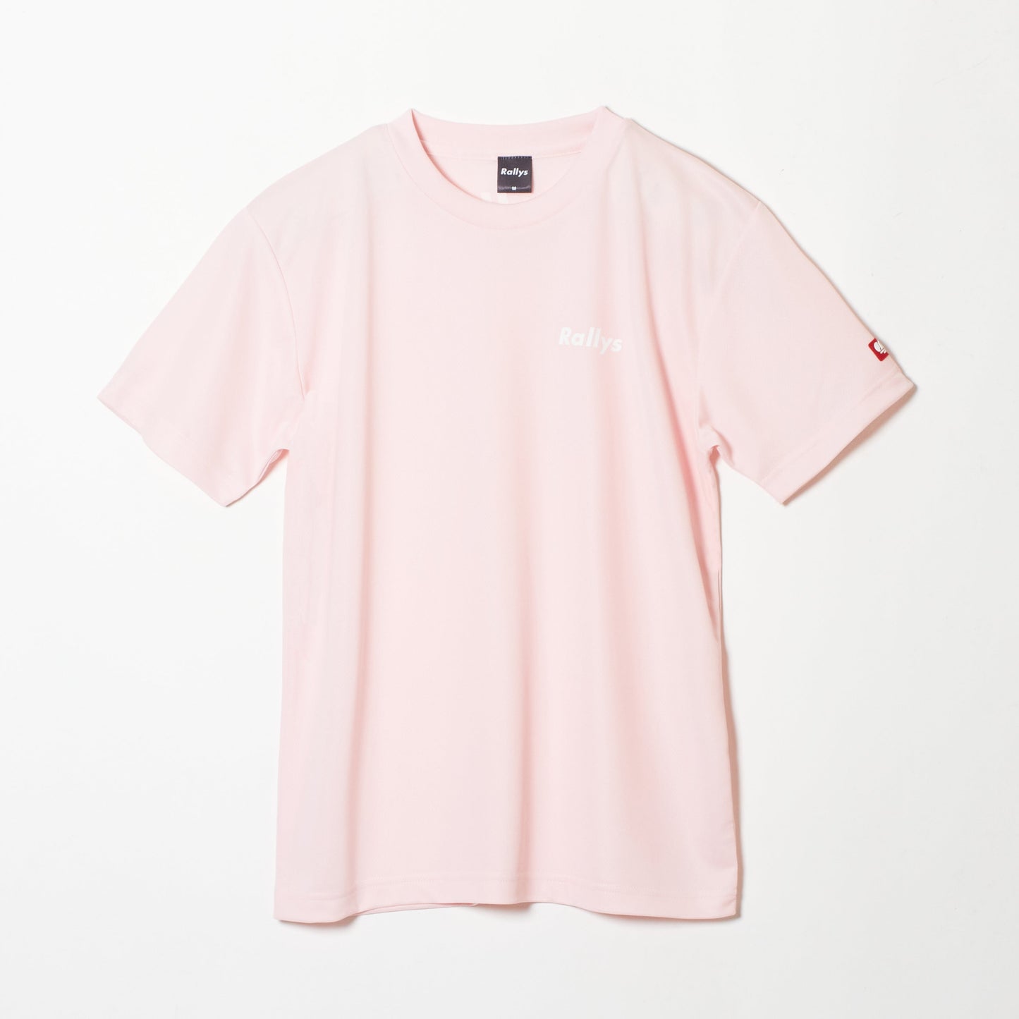 Rallys Tシャツ(ピンク・ロゴ小)|公式戦でも使える卓球Tシャツ