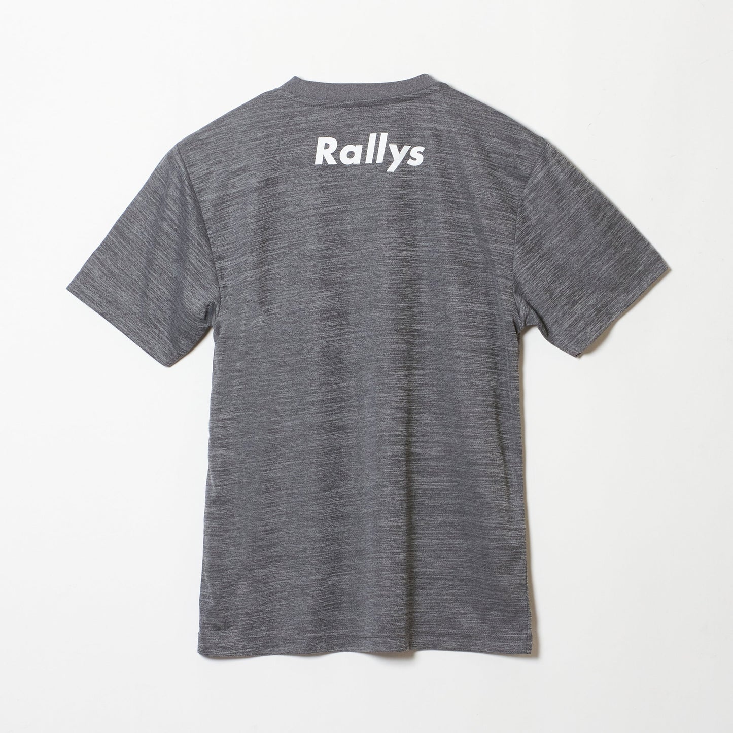 Rallys Tシャツ(ヘザーグレー・ロゴ大)|公式戦でも使える卓球Tシャツ