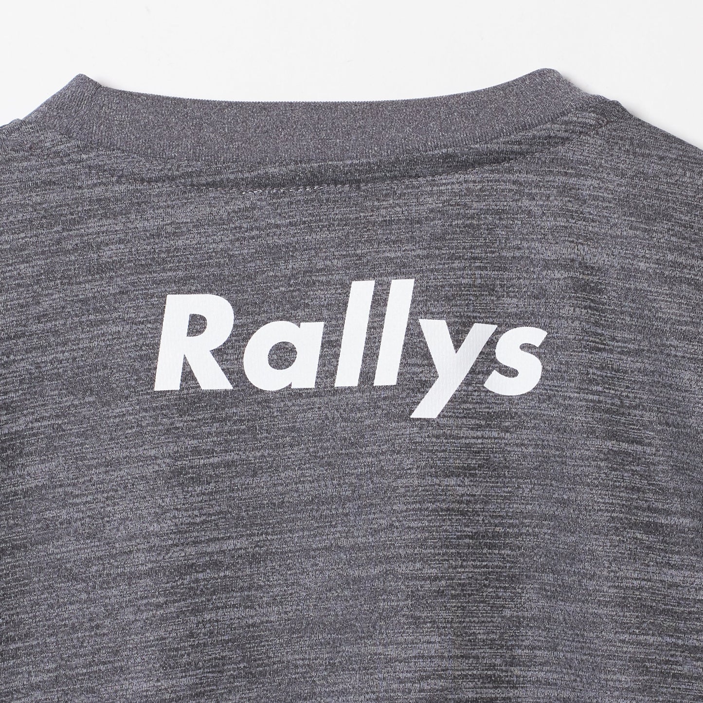 Rallys Tシャツ(ヘザーグレー・ロゴ大)|公式戦でも使える卓球Tシャツ