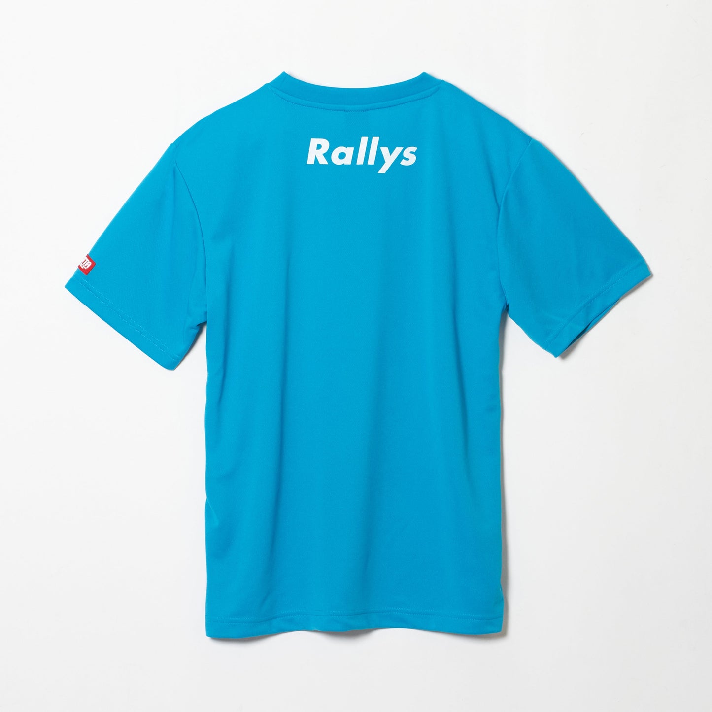 Rallys Tシャツ(ターコイズブルー・ロゴ大)|公式戦でも使える卓球Tシャツ