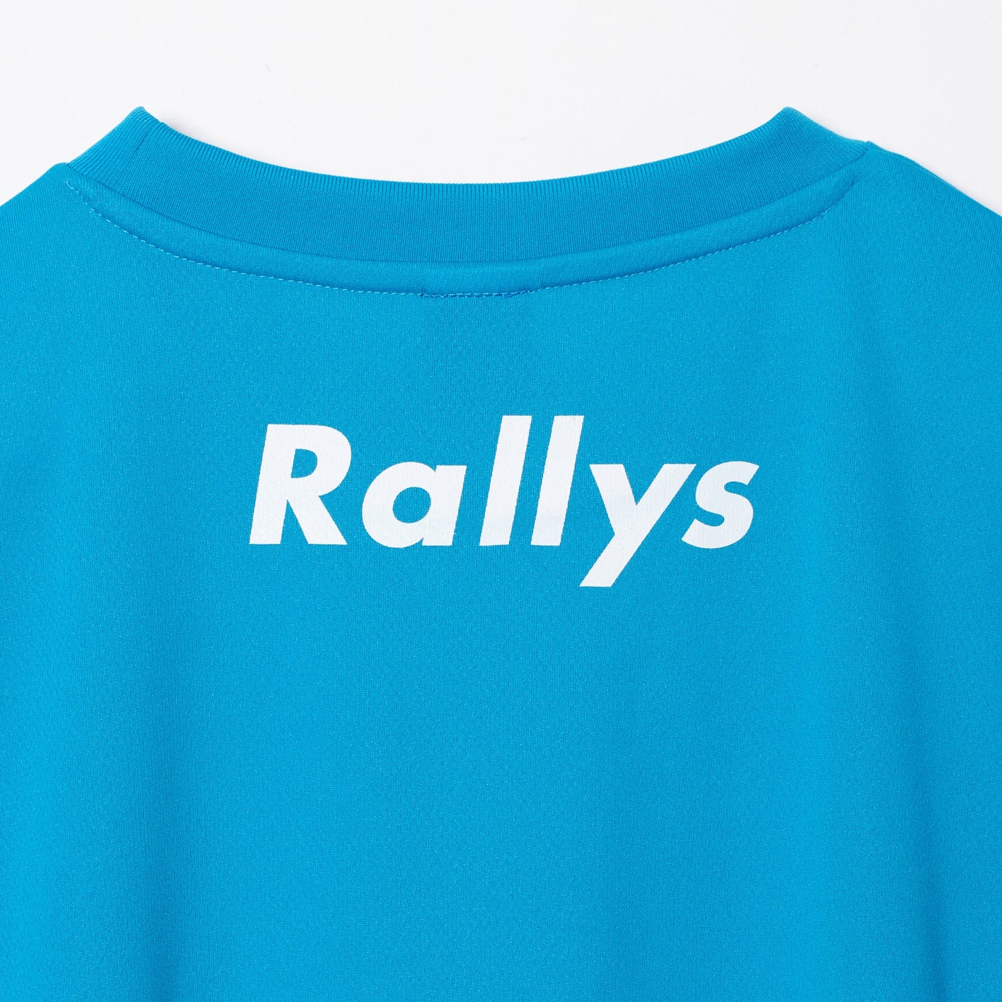 Rallys Tシャツ(ターコイズブルー・ロゴ大)|公式戦でも使える卓球Tシャツ
