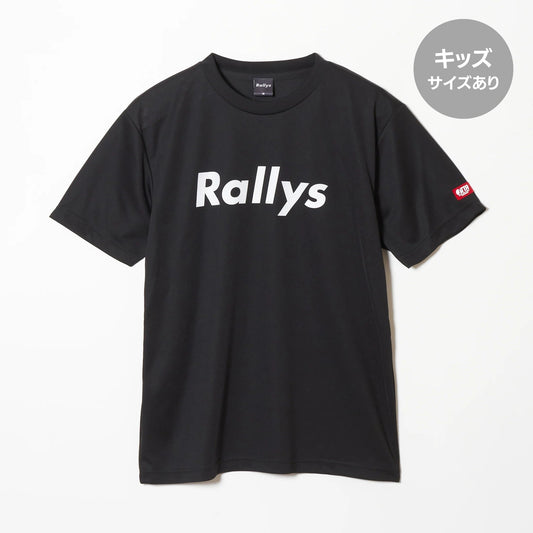 Rallys Tシャツ（ブラック・ロゴ大）｜公式戦でも使える卓球Tシャツ