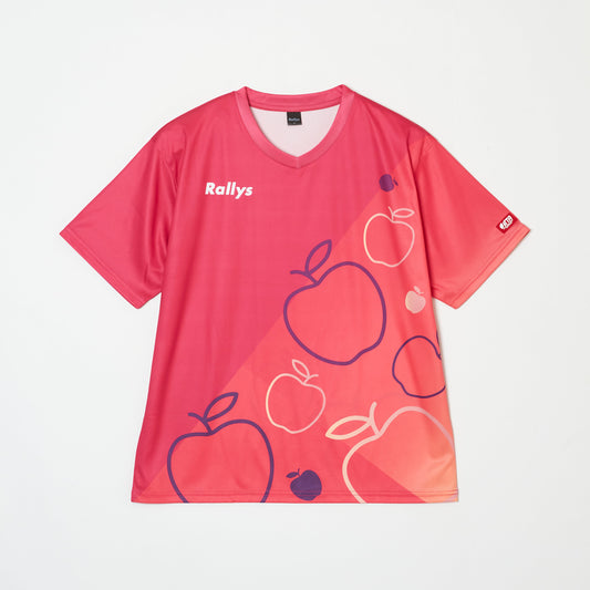 Rallysツールフウェア（ピンク）｜トップス｜公式戦で使える卓球ウェア｜小林りんごデザイン監修