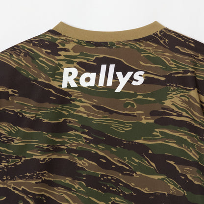 【在庫限り】Rallys Tシャツ（迷彩グリーン・ロゴ小）｜公式戦でも使える卓球Tシャツ