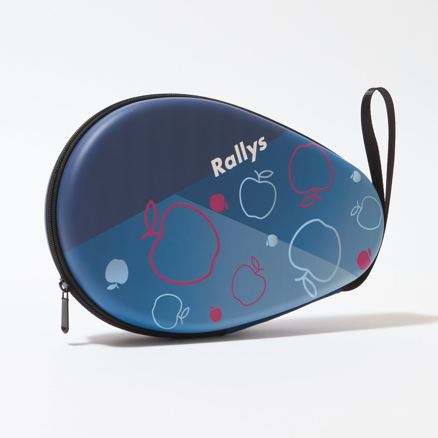 Rallysツールフラケットケース (ネイビー)｜卓球ラケット2本収納可｜小林りんごデザイン監修
