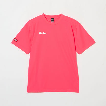 Rallys Tシャツ（ネオンピンク・ロゴ小）｜公式戦でも使える卓球Tシャツ