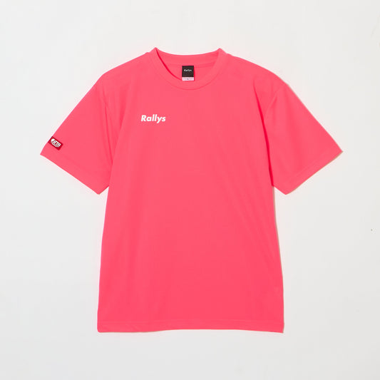 Rallys Tシャツ（ネオンピンク・ロゴ小）｜公式戦でも使える卓球Tシャツ