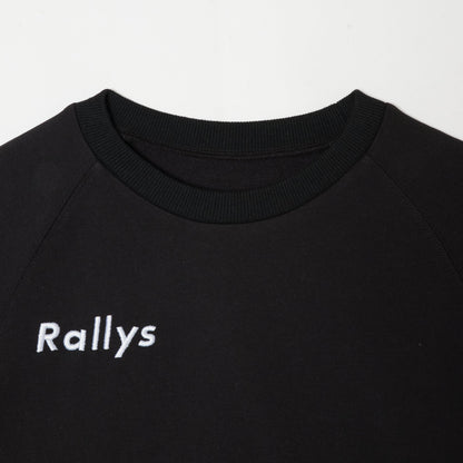 Rallysスウェット（トップス・ブラック）｜卓球用薄手スウェット