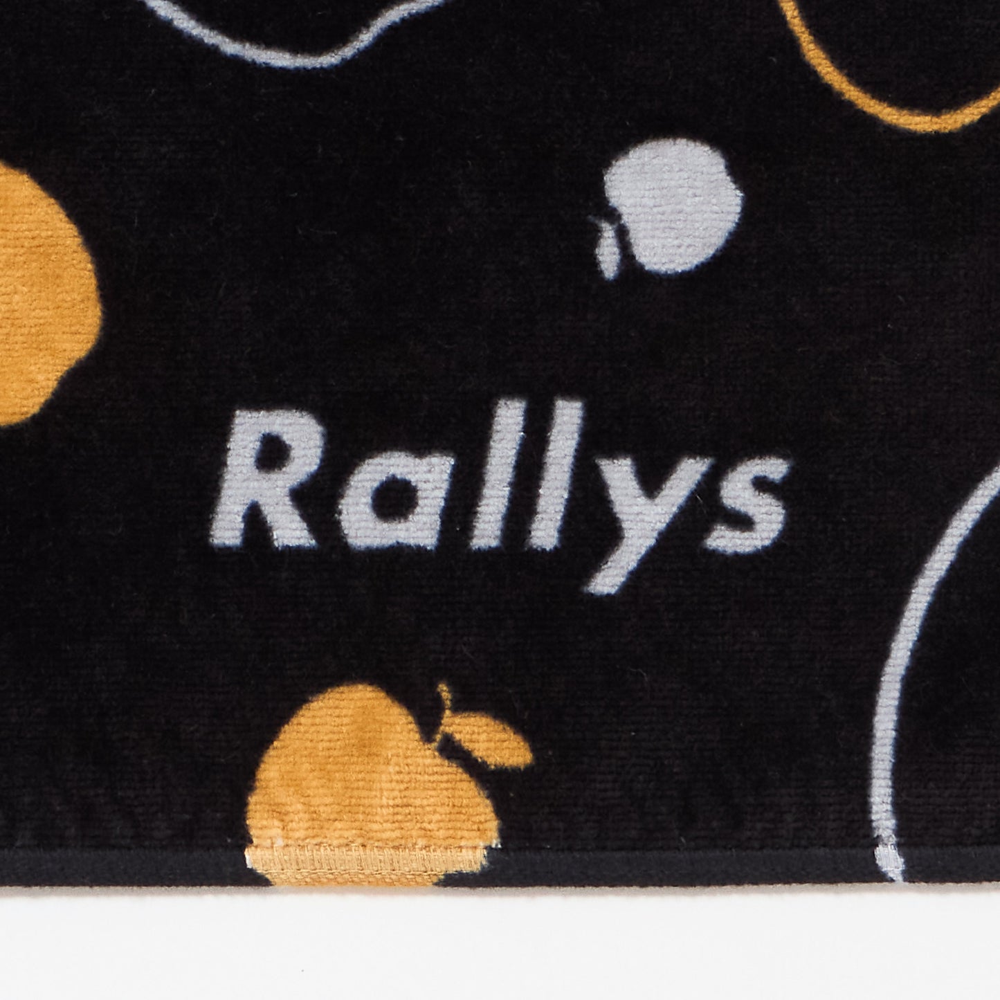 Rallysツールフタオル （プレミアムブラック）｜卓球タオル｜小林りんごデザイン監修