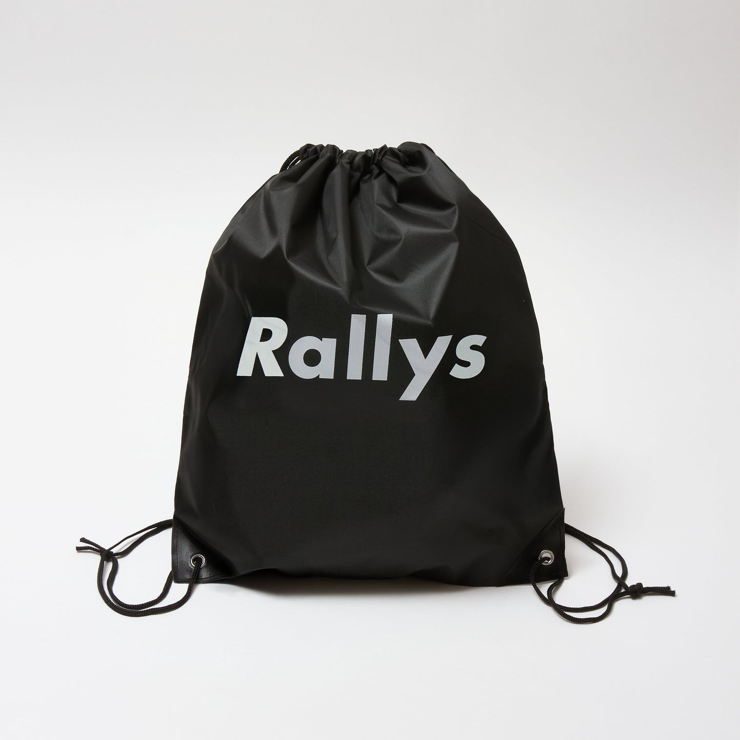Rallysシューズバック/ナップサック（ブラック）｜ 卓球シューズやウェア持ち運べる軽量ナップサック