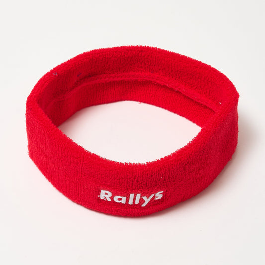 Rallys ヘアバンド（赤色・太）