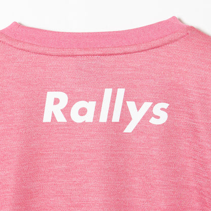 Rallys Tシャツ（ヘザーピンク・ロゴ大）｜公式戦でも使える卓球Tシャツ