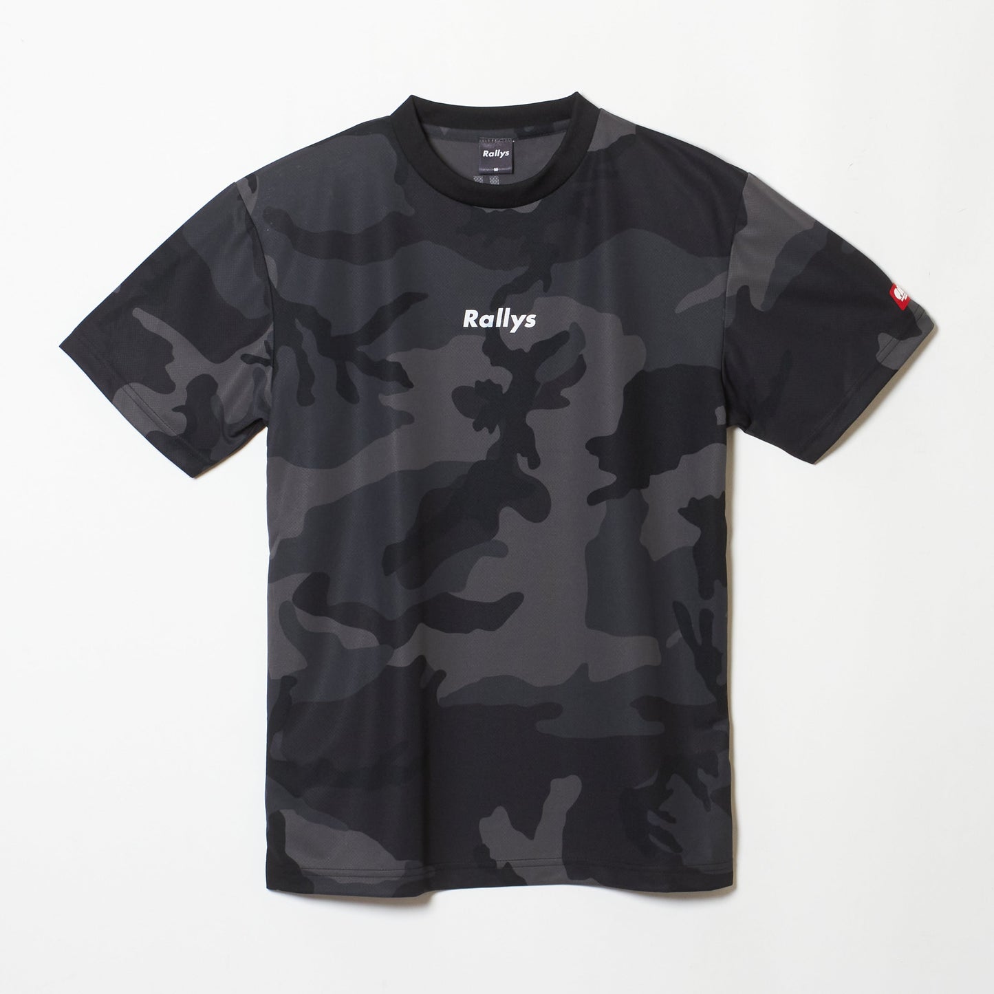 【SOLD OUT】Rallys Tシャツ（迷彩グレー・ロゴ小）｜公式戦でも使える卓球Tシャツ