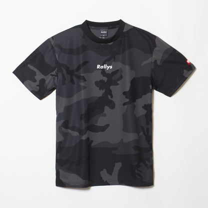 【SOLD OUT】Rallys Tシャツ（迷彩グレー・ロゴ小）｜公式戦でも使える卓球Tシャツ
