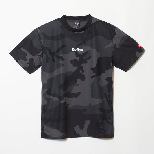 【SOLD OUT】Rallys Tシャツ（迷彩グレー・ロゴ小）｜公式戦でも使える卓球Tシャツ