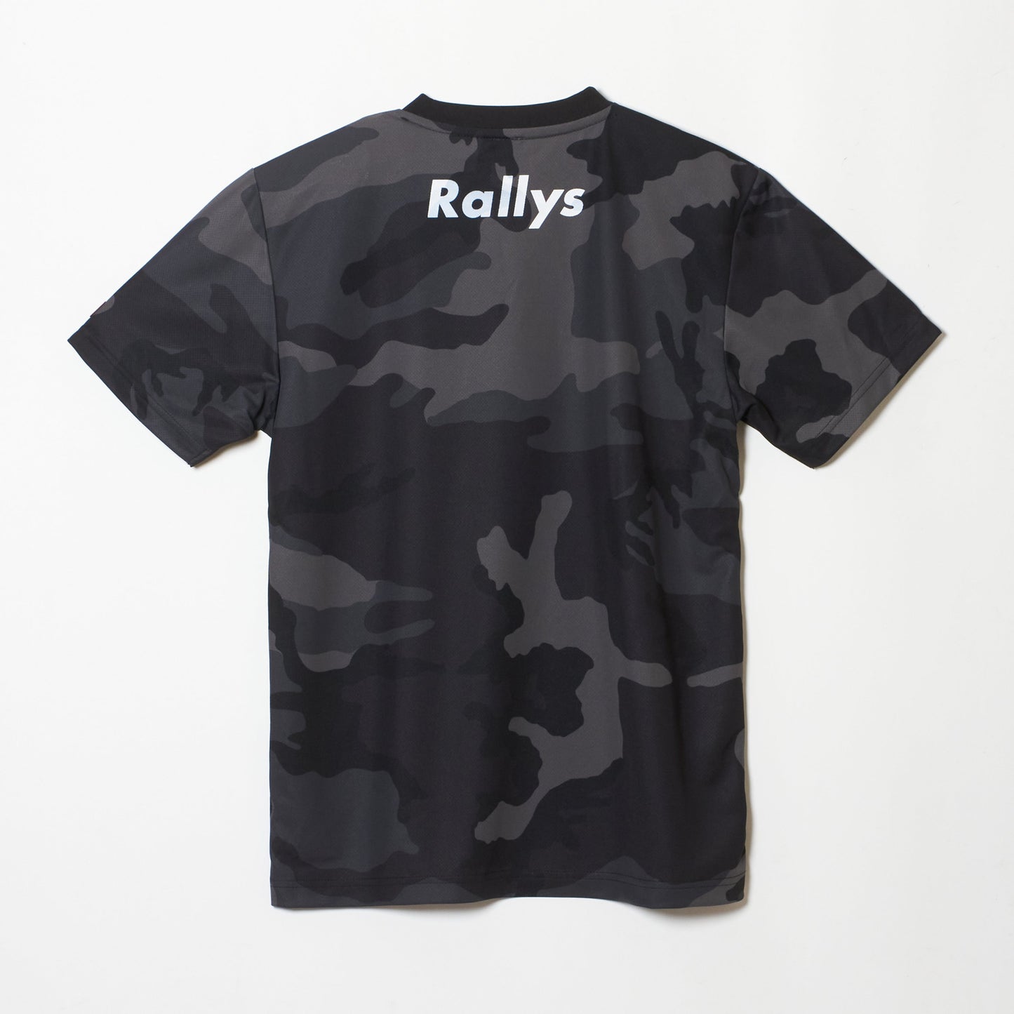 【SOLD OUT】Rallys Tシャツ（迷彩グレー・ロゴ小）｜公式戦でも使える卓球Tシャツ
