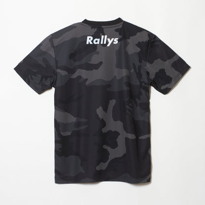 【SOLD OUT】Rallys Tシャツ（迷彩グレー・ロゴ小）｜公式戦でも使える卓球Tシャツ
