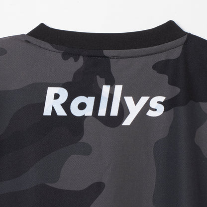 【SOLD OUT】Rallys Tシャツ（迷彩グレー・ロゴ小）｜公式戦でも使える卓球Tシャツ