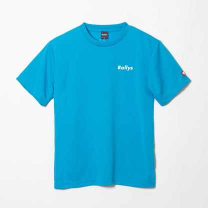 Rallys Tシャツ（ターコイズブルー・ロゴ小）｜公式戦でも使える卓球Tシャツ