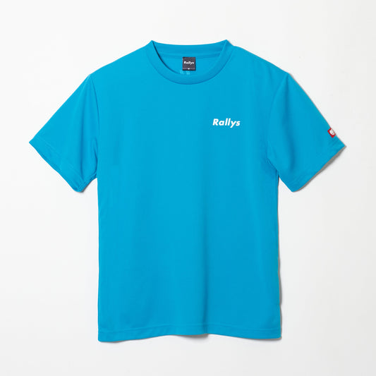 Rallys Tシャツ（ターコイズブルー・ロゴ小）｜公式戦でも使える卓球Tシャツ