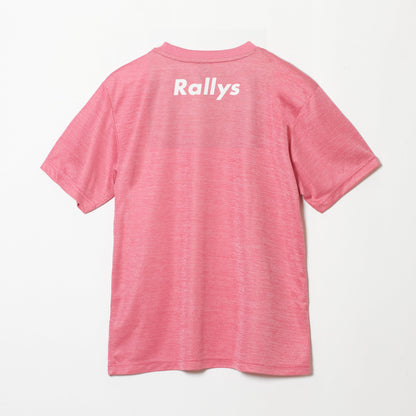 Rallys Tシャツ（ヘザーピンク・ロゴ小）｜公式戦でも使える卓球Tシャツ