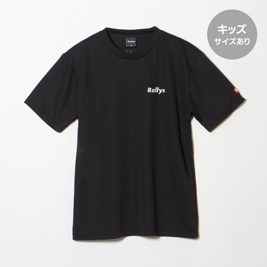 Rallys Tシャツ（ブラック・ロゴ小）｜公式戦でも使える卓球Tシャツ