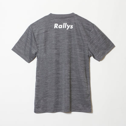 Rallys Tシャツ（ヘザーグレー・ロゴ大）｜公式戦でも使える卓球Tシャツ